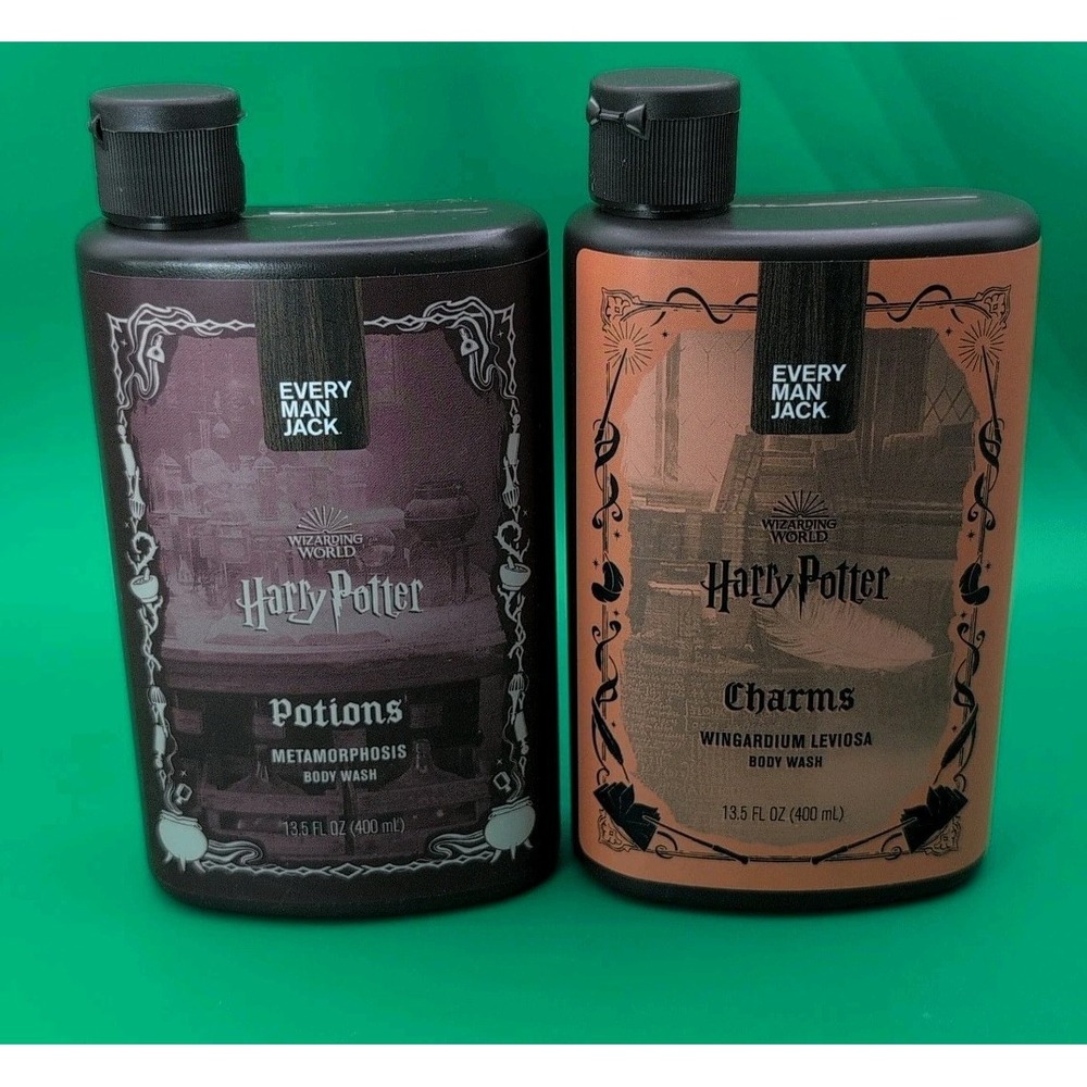 Every Man Jack Harry Potter Body Wash Potions And Charms Lot Of Two 13.5 Oz
